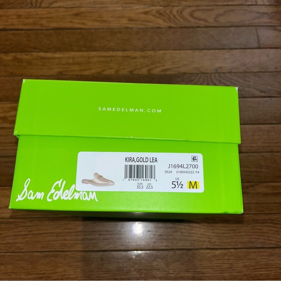 Sam Edelman Kira Bit Mules Amber Gold Leather Women’s 5.5 Gold tone Hardware - Picture 13 of 14